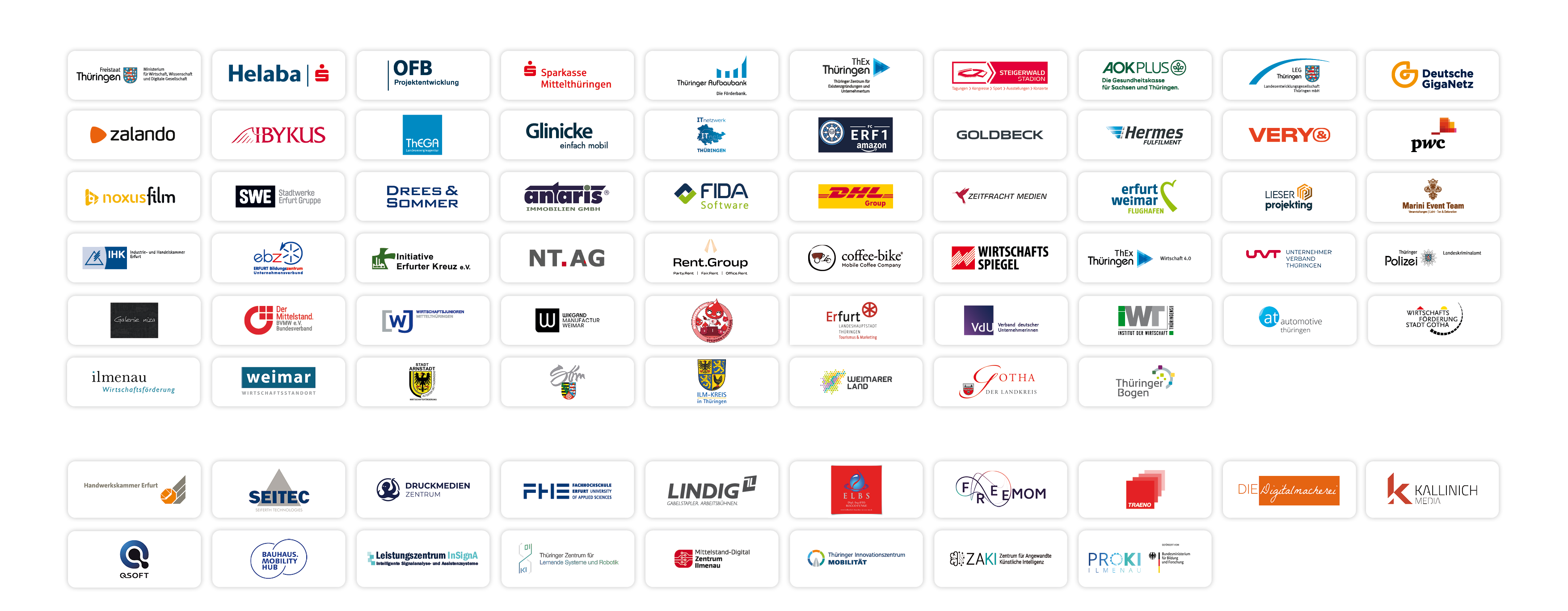 Logowand mit Logos von Sponsoren und Unterstützern